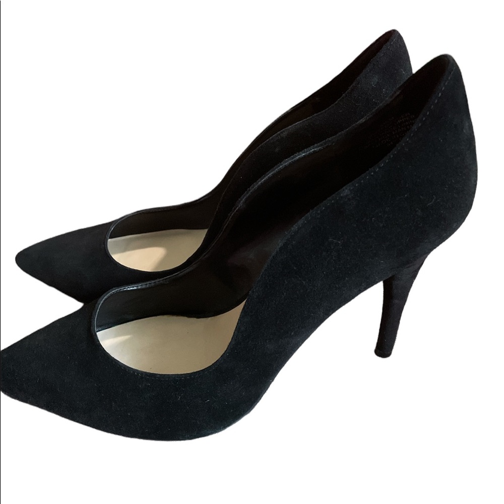 Suede Black Scalloped Nine West Shoes